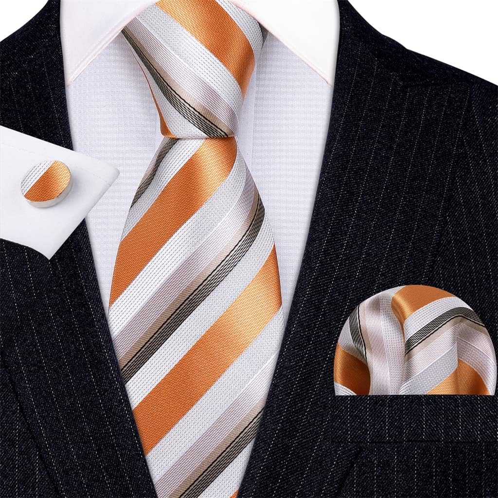 Striped Silk Tie Gifts For Men Suit Wedding TieNeckTies Sets Business