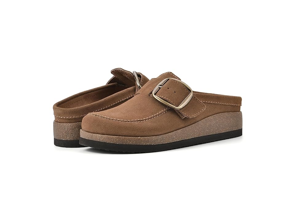 White Mountain Bueno (Chestnut Suede) Women's Clog Shoes INTERNATIONAL SHIPPING
