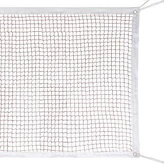 RAINFLOW Badminton Net Replacement 20FT x 2.5FT - Durable Steel Cable, 1.8cm PE Mesh, Versatile for Volleyball Pickleball, Outdoor Indoor Portable