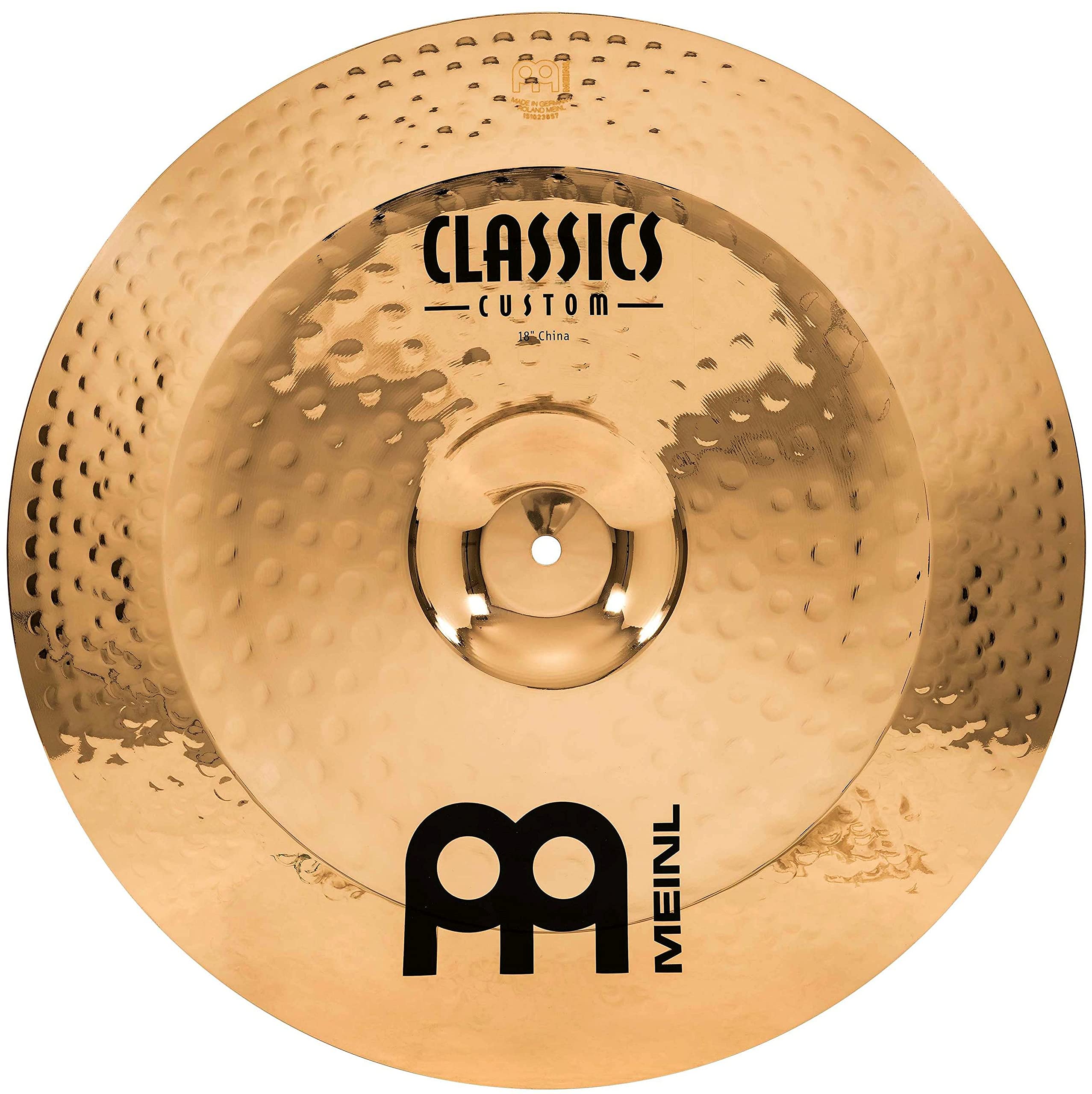 Meinl Cymbals Classics Custom Brilliant Cymbale China 18 pouces (45,72cm) pour Batterie – B12 Bronze, Finition Brillante, Fabriq