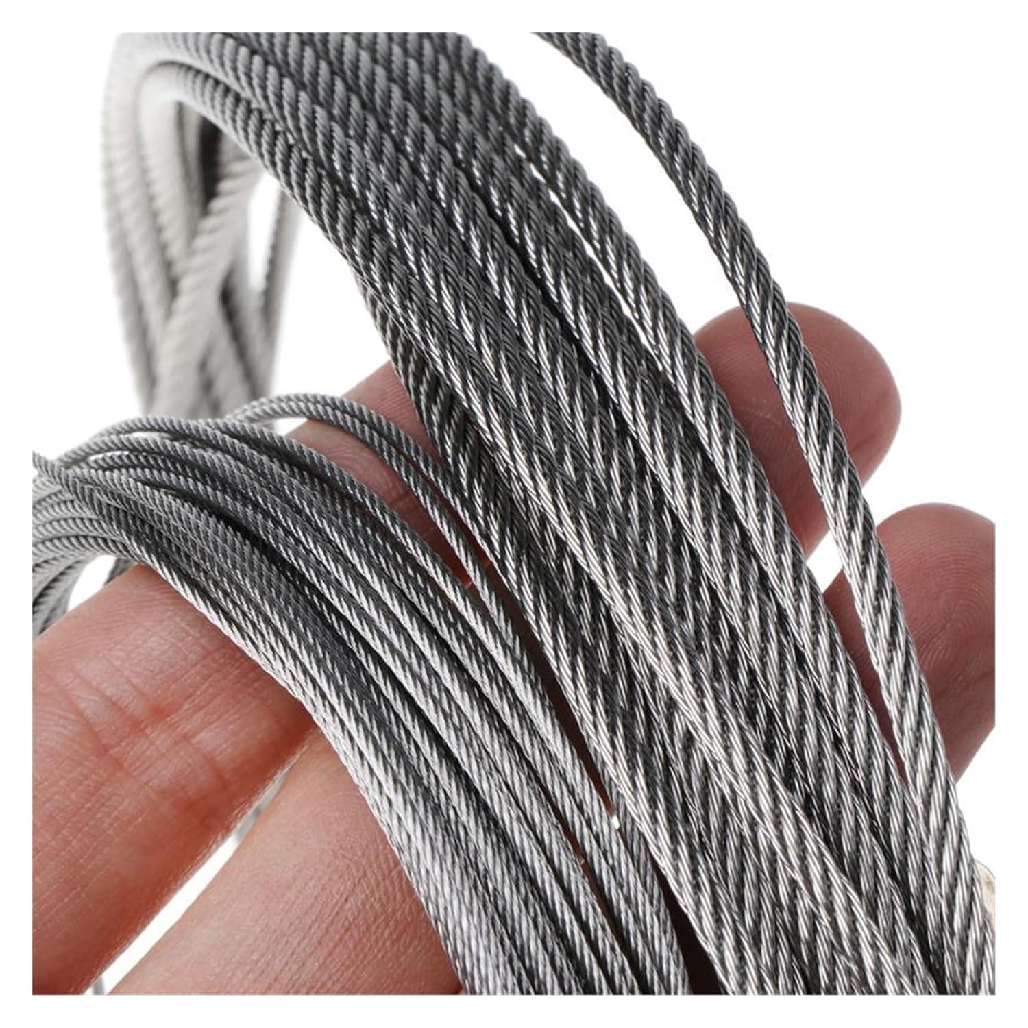 10 メートル 304 ステンレス鋼ワイヤーロープソフト釣りリフティングケーブル(0.8mm)