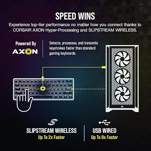 Miniatura 6 de Corsair K70 PRO MINI Teclado mecánico inalámbrico RGB 60 para juegos sub-1 ms más rápido interruptores rojos CHERRY MX marco de aluminio teclas PBT