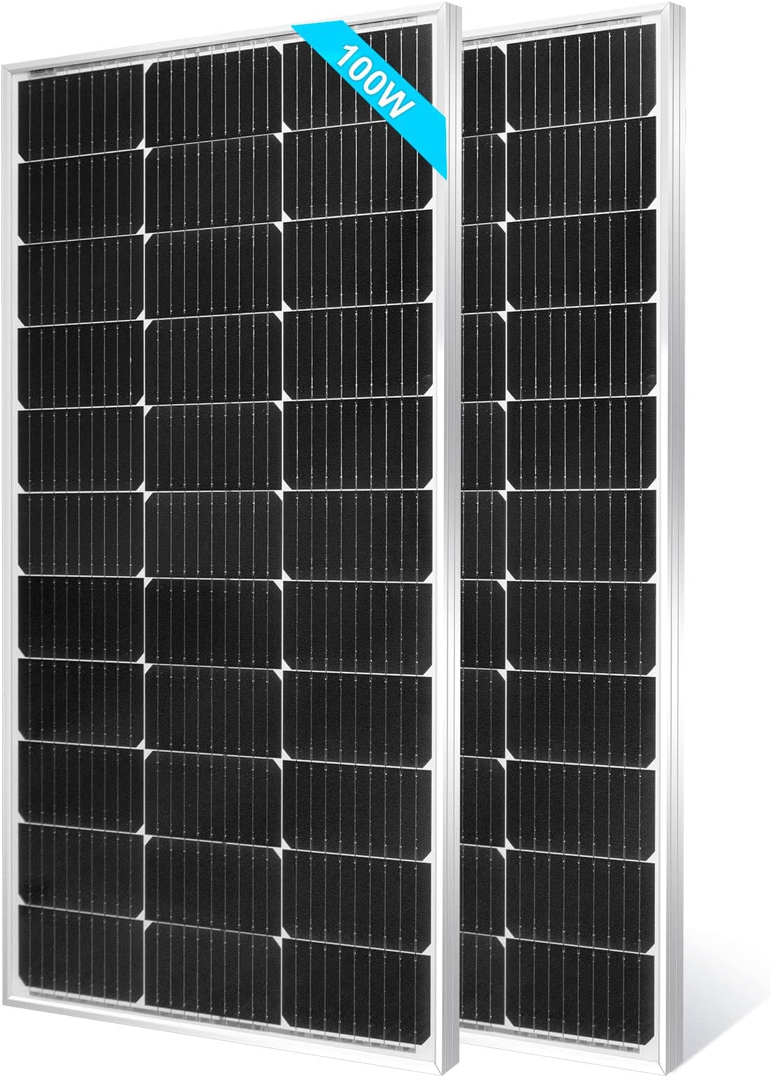 SUNGOLDPOWER200W 12V Monocrystalline Solar Panel Module: 2 x 100W Monocrystalline Solar Panel + 20A LCD PWM Charge Controller + MC4 T Solar Panel Connector