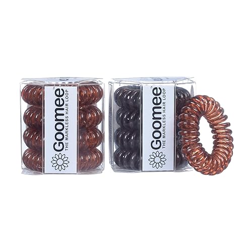 Miniatura 7 de Goomee Lazos para el cabello en espiral para mujer, paquete de 8  elásticos fáciles de quitar, evitan enredos y roturas, soportes para cola de