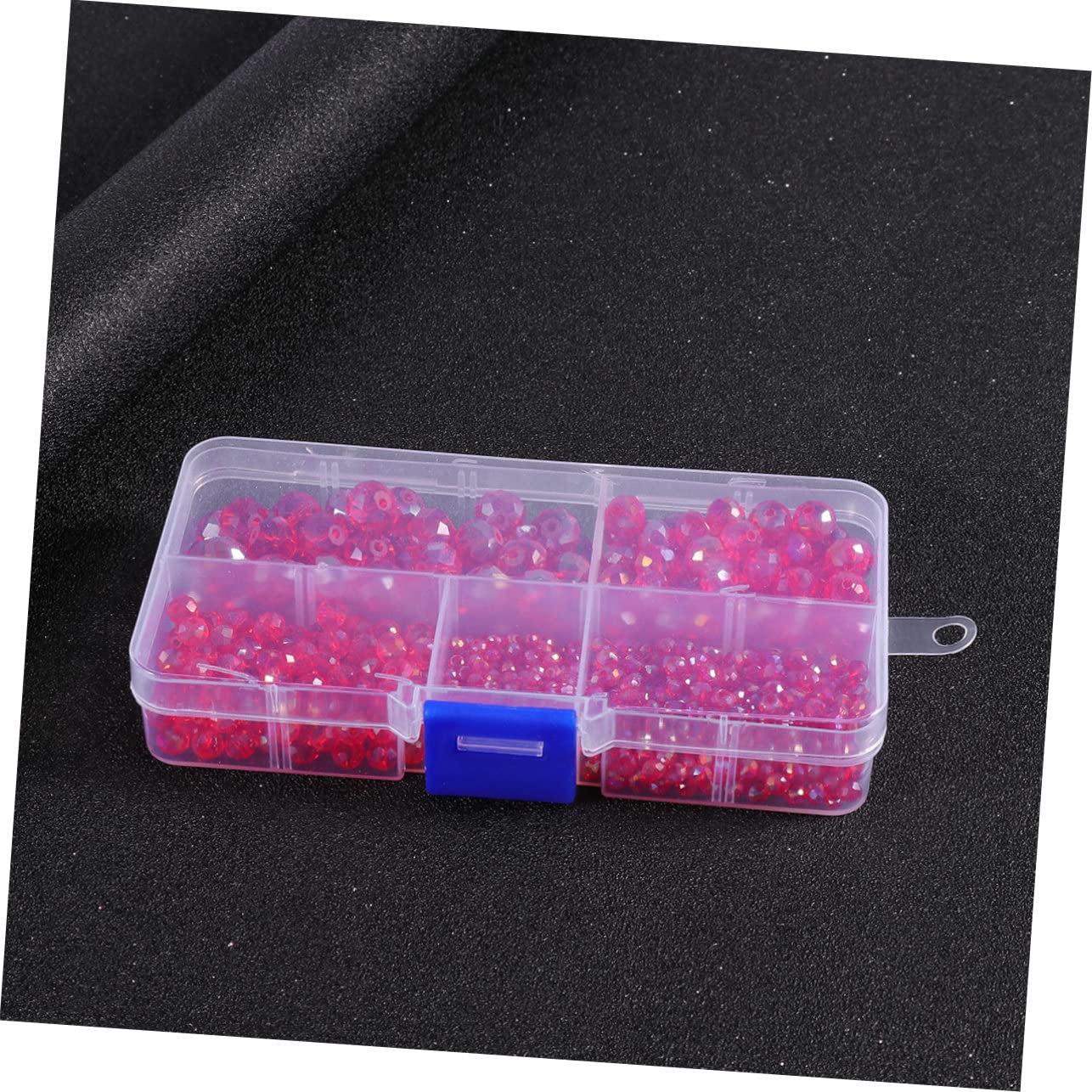 Operitacx 2 Boxen Mit 710 Stück Schmuckzubehör Flache Kristallglasperlen Rote Perlen Zur Herstellung Von Halsketten Und Armbändern