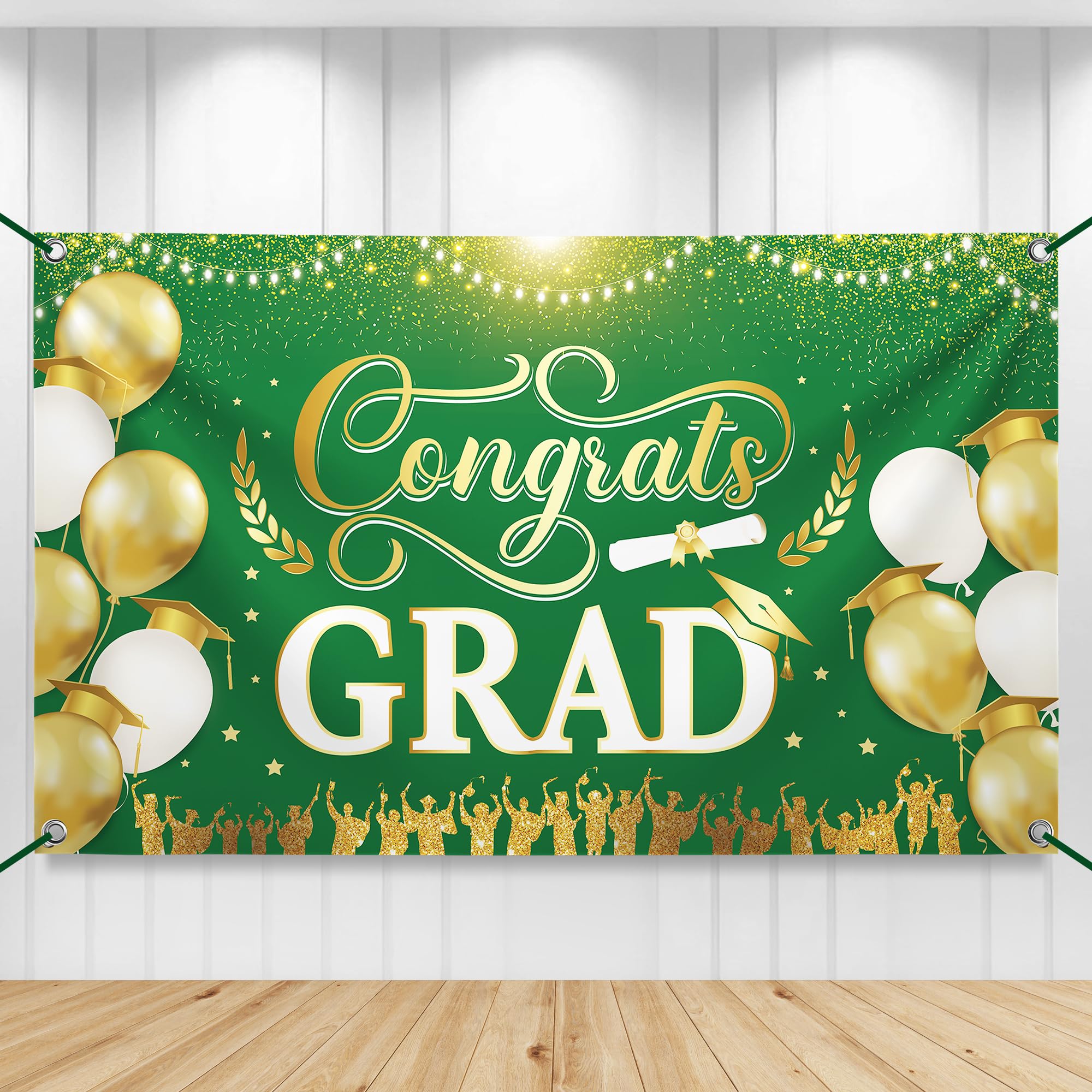KatchOn, XtraLarge Congrats Grad Banner - 72x44 Inch, Congratulations Banner | Graduation Banner Class of 2026 | 2026 Graduation Decorations | Green