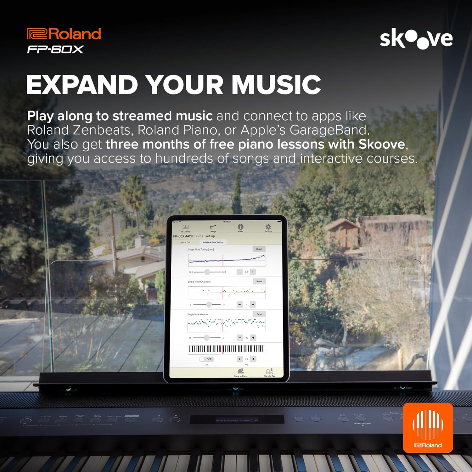 Roland FP-60X | Pro Performance 88-Note Digital Piano | Built-In Powerful Amplifier & Custom Stereo Speakers | Onboard Sound Customization | Curated Tones & FX | Bluetooth & MIDI Connectivity | Black