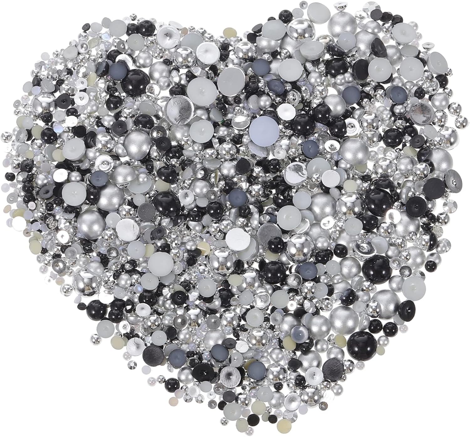 STOBOK 3pcs Multi-Sized Half-Round Imitation Resin Flatback Nail Art Decals for Phone Case Decoration for Nail Art Supplies and Craft Projects