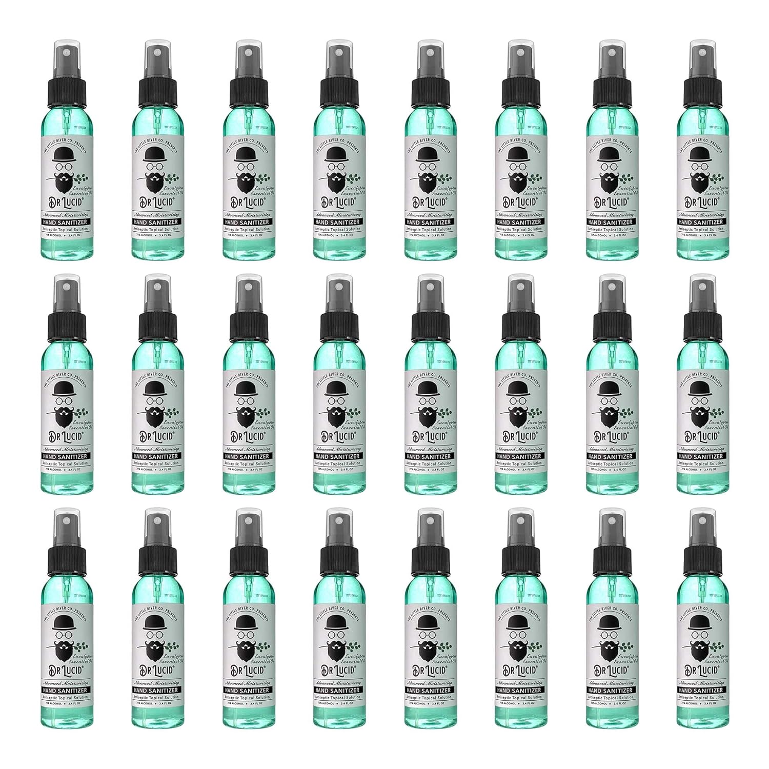 Dr Lucid Eucalyptus Hand Sanitizer Liquid 24x 3.4oz 100mL