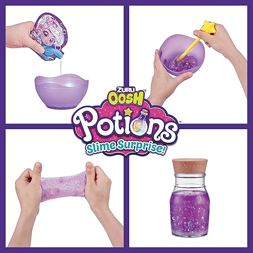 Miniatura 7 de Oosh Potions Slime Surprise (morado) por ZURU - Kit de slime para bricolaje con destellos, cuentas, purpurina, alivio del estrés, recuerdos de
