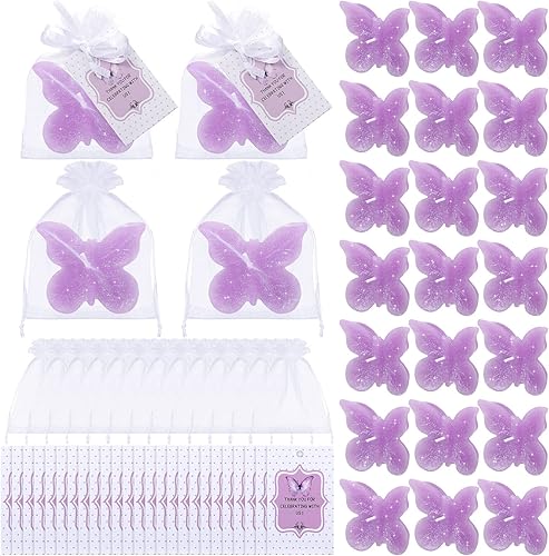 Treela 24 juegos de velas de té para fiestas de baby shower, velas para invitados, lindas velas de té encendidas en forma de baby shower, etiquetas