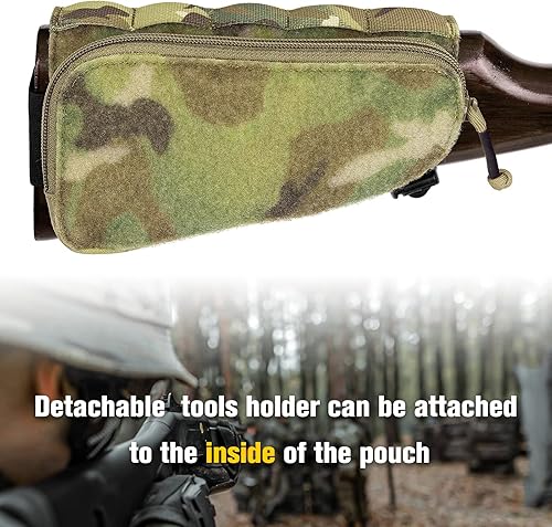 Miniatura 3 de PETAC GEAR Rifle táctico Buttstock Packsoporte de carcasa ajustable bolsa de descanso mejillas para acción prolongada..