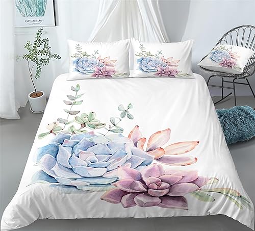 Miniatura 2 de Hand-Painted Succulent Bedding Desert Plant Scrub Cactus Duvet Cover Set Girl Boy Kids Bed Sets 234PCS Quilt CoversSheetsPillow