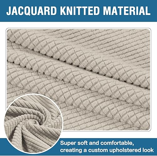 Vista 11 de H.VERSAILTEX Funda otomana elástica, funda otomana redonda, cubierta de almacenamiento otomana, funda protectora de muebles para reposapiés, ajuste