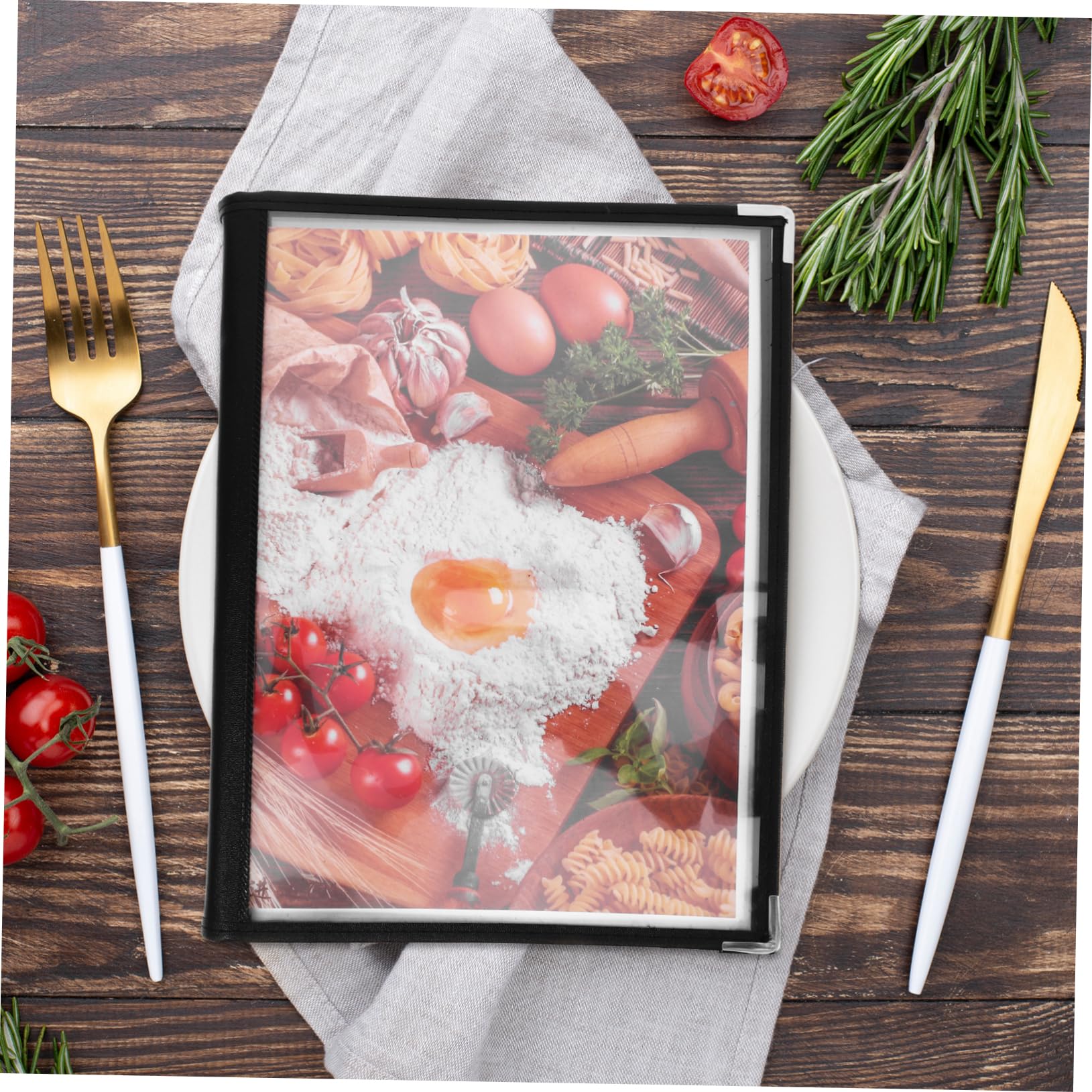 Libro De Recetas Transparente De Pvc Con Páginas Portamenús Para Restaurantes Bares y Cafeterías Accesorio Para Menús De Restaurantes