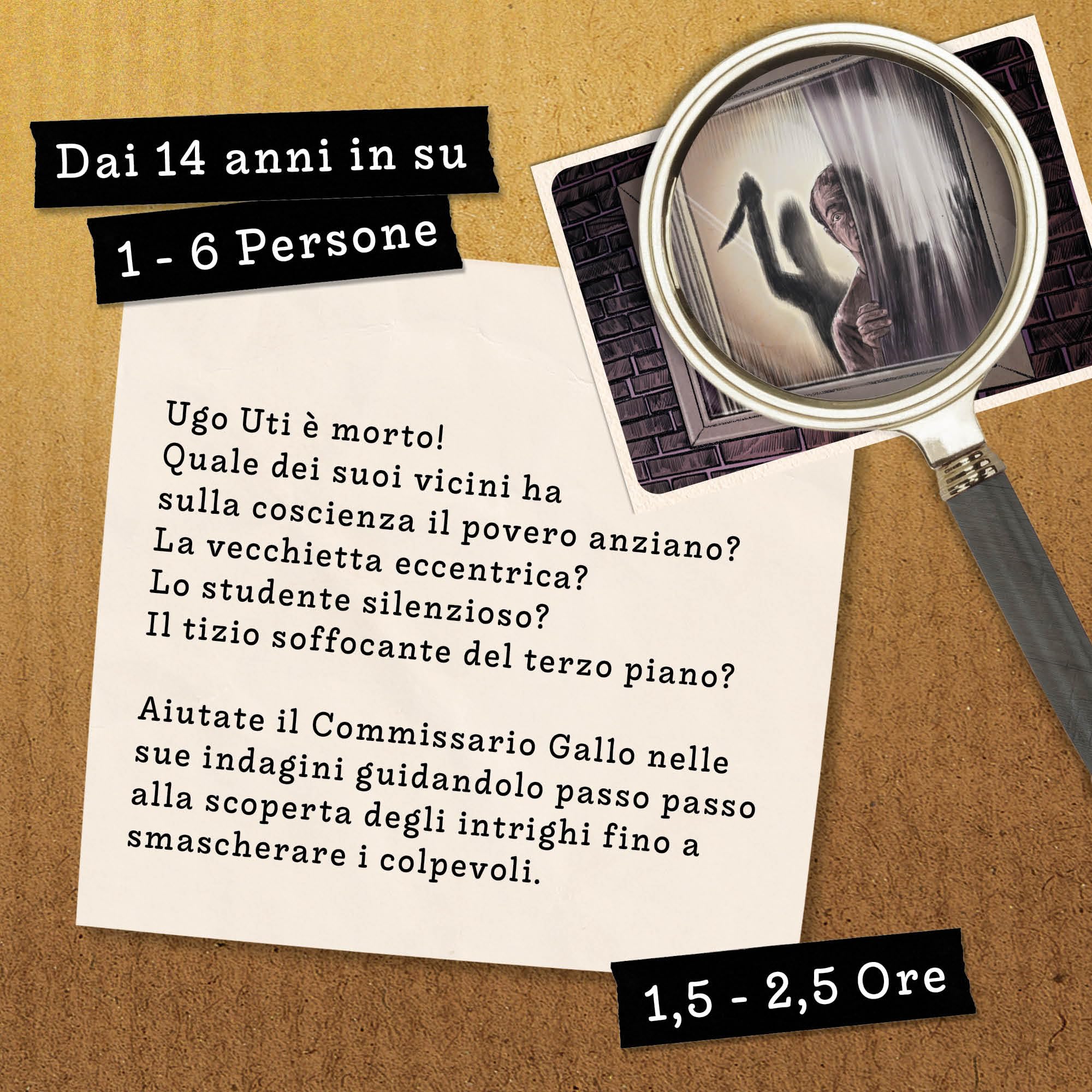 Hidden Games Luogo del Reato – Sotto lo stesso tetto – Gioco poliziesco, simile a Escape Room per il tavolo, risolvi un caso, gioco poliziesco, caso da risolvere, cold case