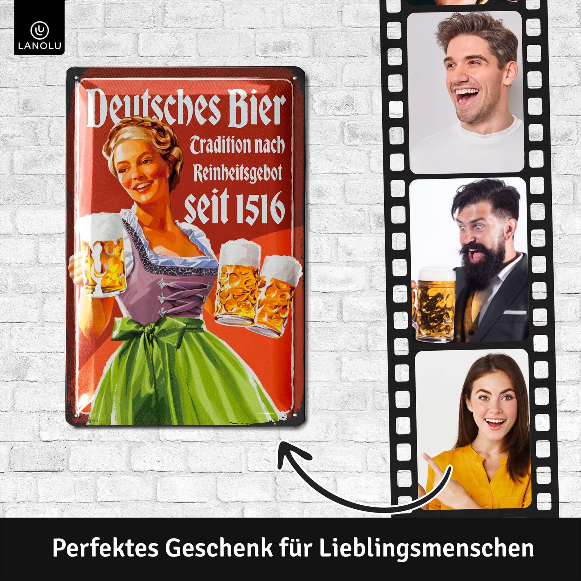 Blechschild Retro-Design – „Mein Geliebtes Flaschenbier“ Als Witzige Deko Für Bar, Kneipe Oder Zuhause