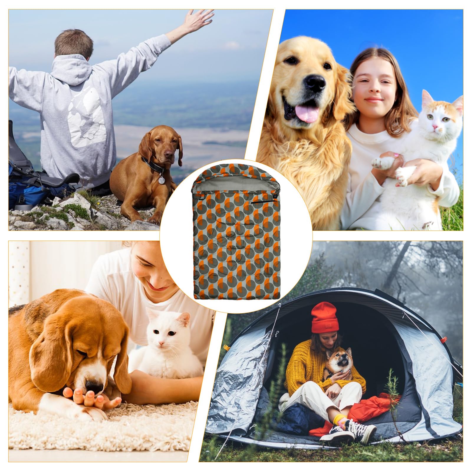 Générique Przytulny podgrzewany śpiwór dla | Legowisko dla szczeniąt do użytku wewnątrz i na zewnątrz Camping piesze wycieczki dla szczeniaka psa i kota
