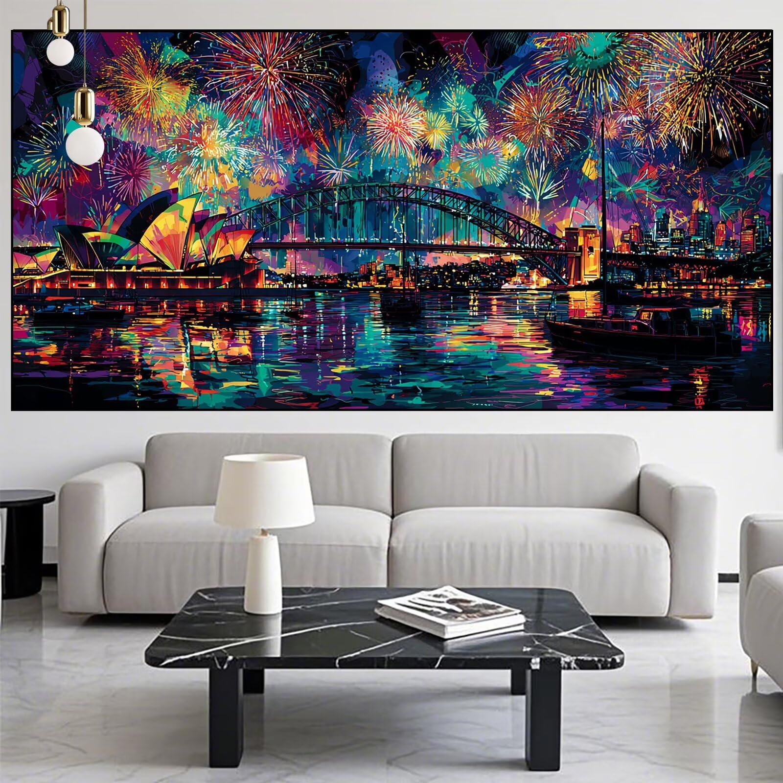 City Diamond Art Landscape Diamond Painting Arts and Crafts for Adults,5D Diamont Painting Kits Adults Crysta Cross Stitch Crafts Pictures, DIY zestaw do haftowania dla początkujących, dekoracja domu
