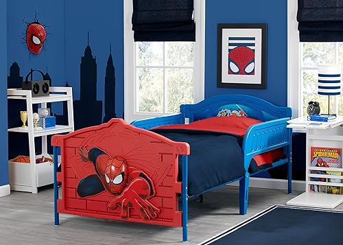 Miniatura 2 de Marvel Spider Man - Cama individual de plástico con estribo 3D Delta Children