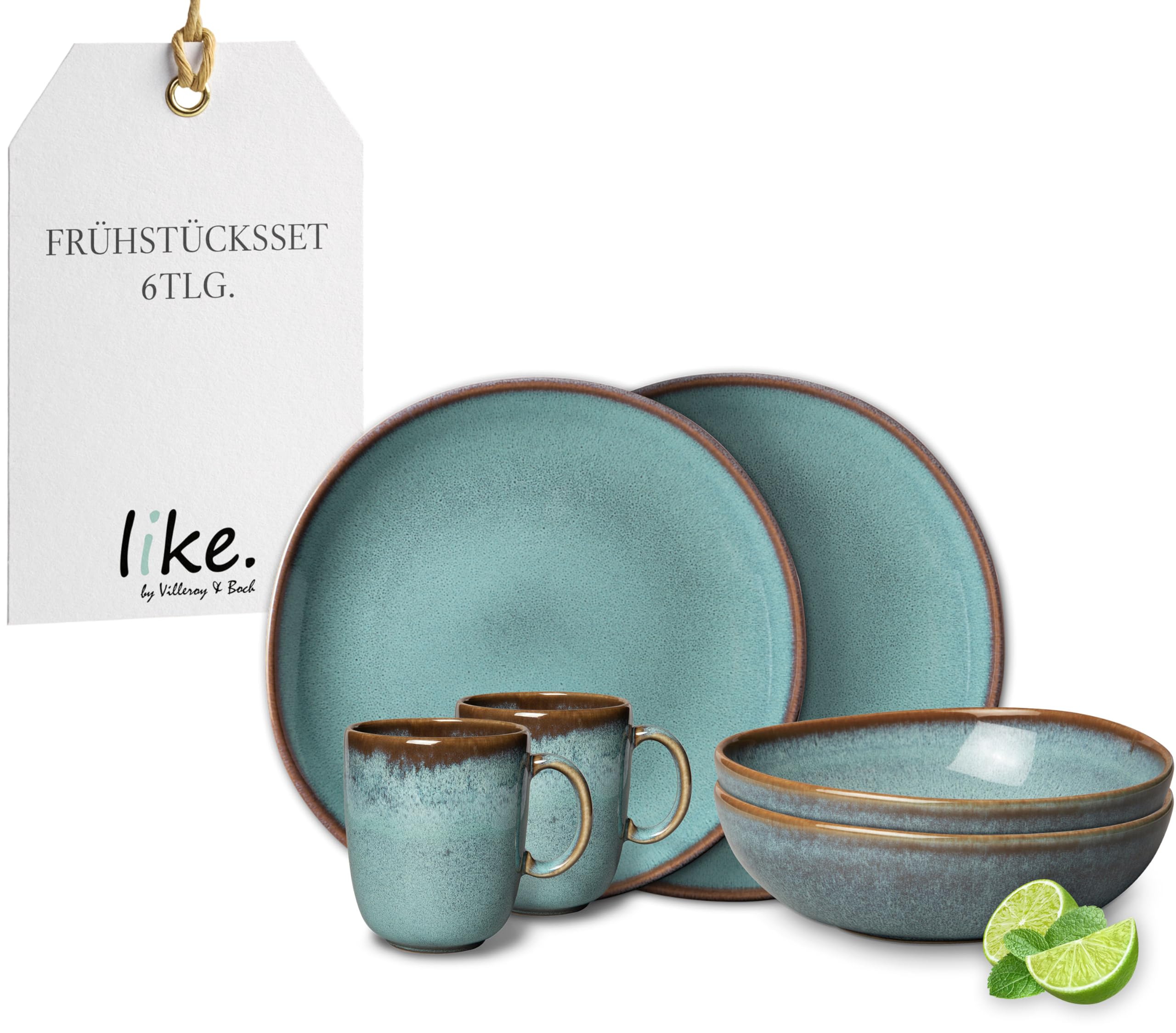 like. by Villeroy & Boch - Lave earthenware tableware set, 6 pces