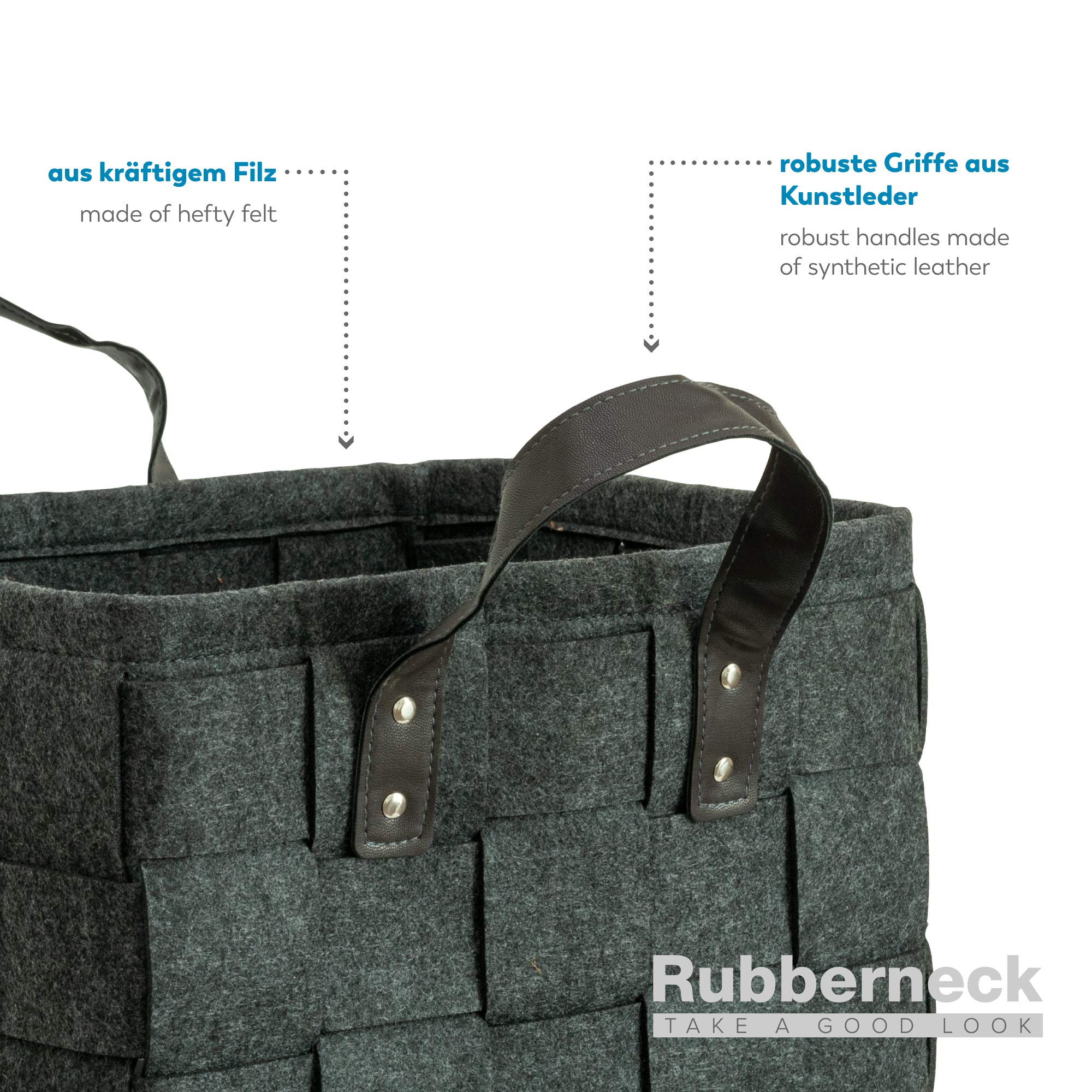 Dark Gray Felt Storage Basket For Shelves, For Ikea Shelves, Custom-made Boxes, Felt Baskets - View #5