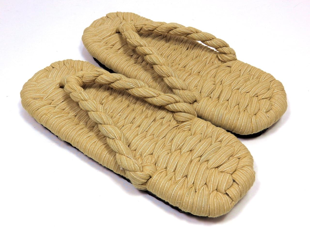 Amazon 外履き用布ぞうりソール付き わらじ色 Sj 27 Lサイズ 26cm わらじぐみ シューズ バッグ