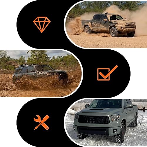 Miniatura 7 de Protectores de protección contra salpicaduras delanteros con clips compatibles con Tundra Sequoia 2007-2022 con sello de delantal de lodo, aletas de