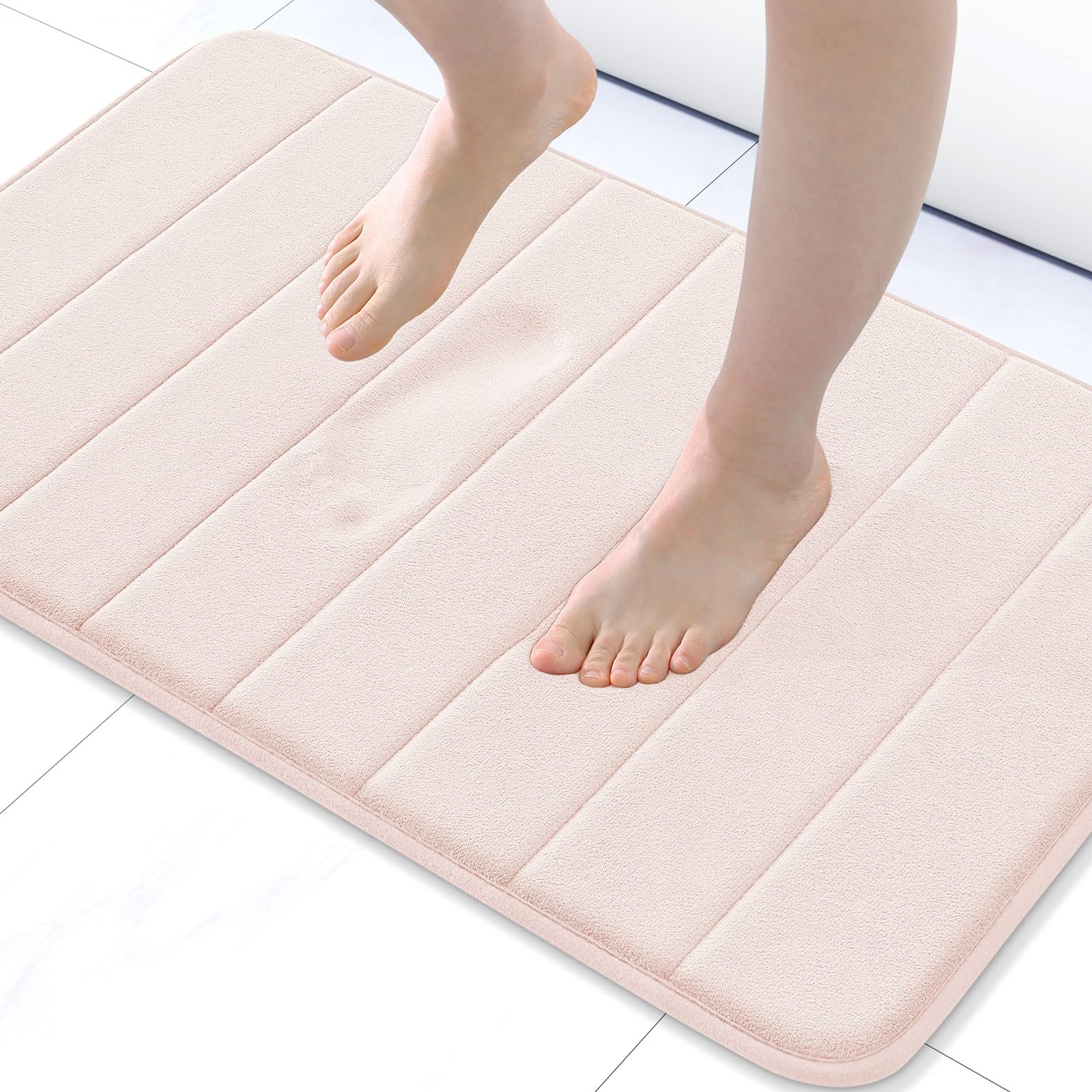 Buganda Memory Foam Bath Mat, 30" x 20", Ultra Soft and Non-Slip Bathroom Rugs, Water Absorbent and Machine Washable Bath Rug for Bathroom, Shower,