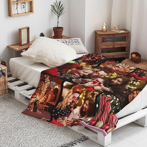 Miniatura 2 de Manta personalizada con fotos, texto, manta personalizada de franela para regalos de cumpleaños de adultos y niños, bodas, Navidad, Halloween, Día