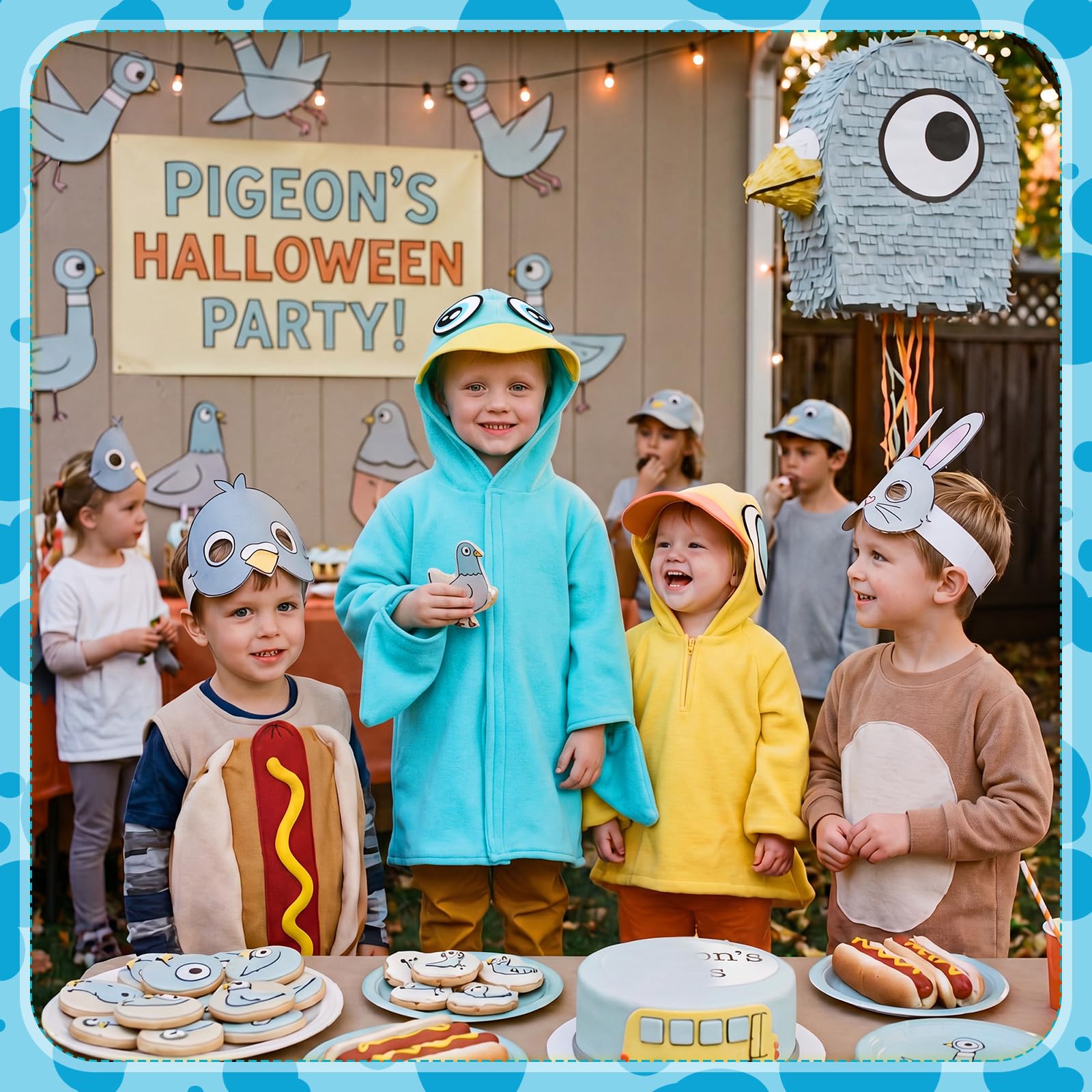 Janmercy Costume da piccione di Halloween per bambini con cappuccio corto piccione mantello uccello costume per Halloween animale Cosplay partito