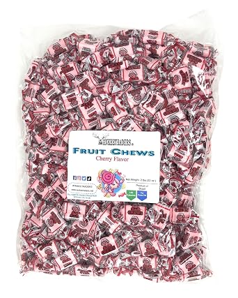 Cherry Flavored Fruit Chews, 2 Pounds Bulk