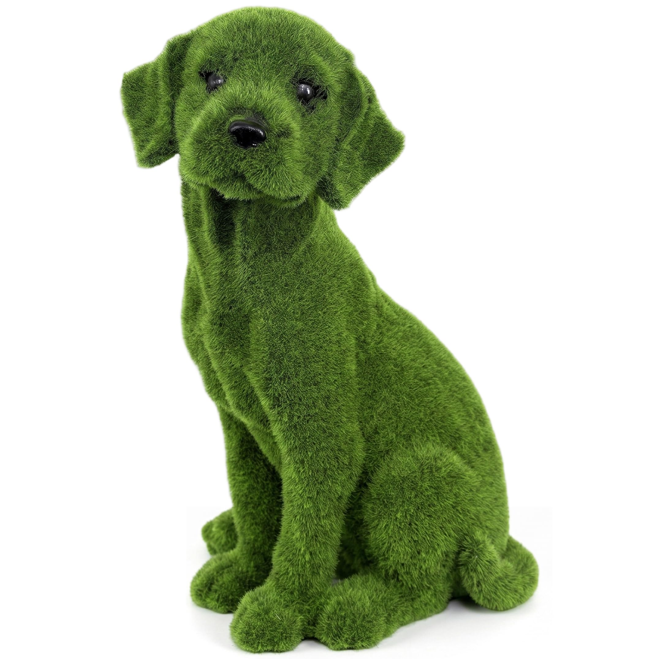 Ngbbby Dog Topiary Outdoor Topiary Dog Garden Statue – Flocked Resin Animal Decor For Yard & Porch Green Style 2, outdoor