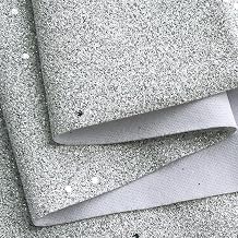 ONEART | Shiny Glitter Faux Leather Fabric Sold by The Yard, Used in Sewing Crafts, for Handicraft Accessories, White