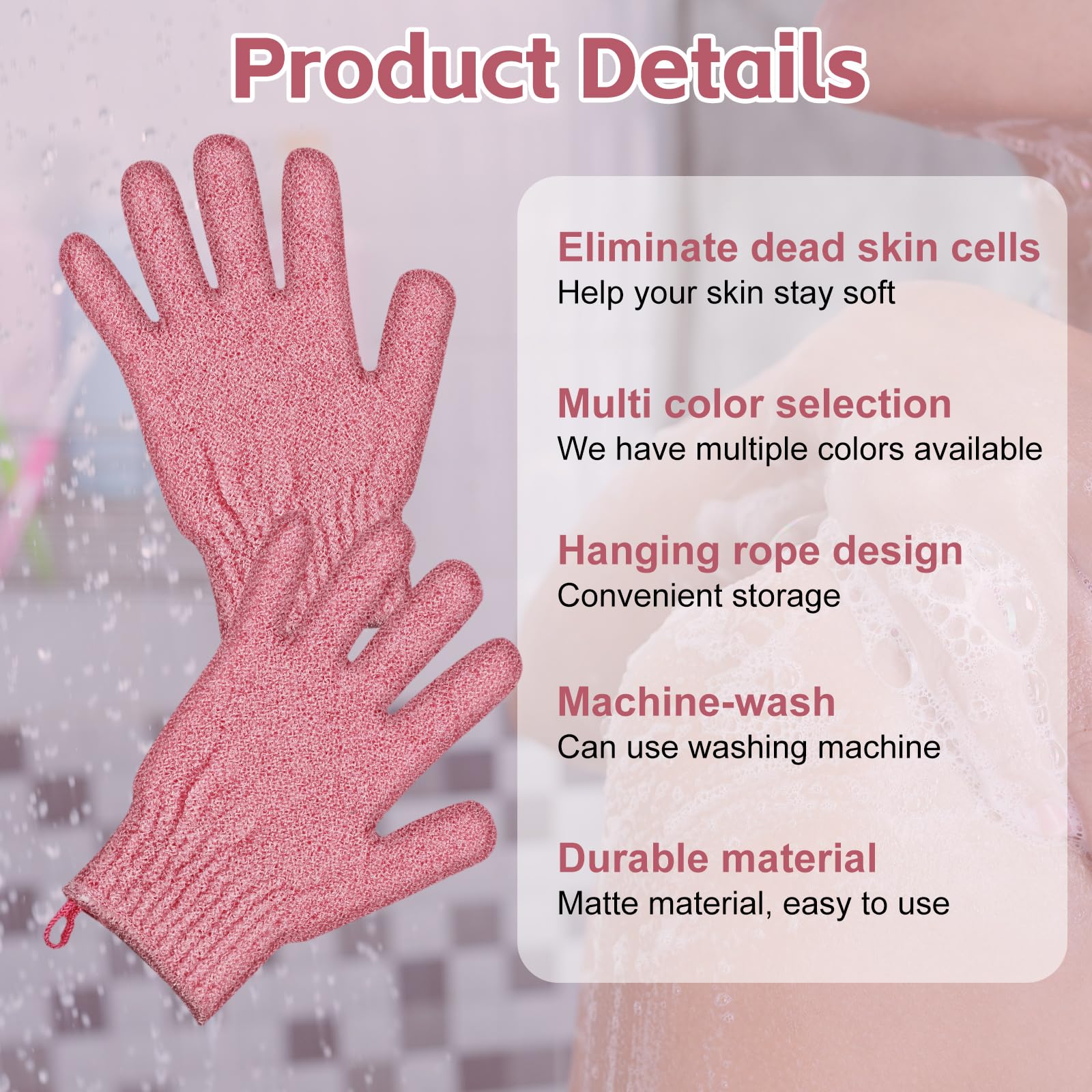 8 PCS Exfoliating Gloves - Image 3