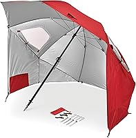 Sport-Brella Premiere XL UPF 50+ Umbrella Shelter: 9ft Canopy for Sun, Rain, Beach, Sports & Camping Protection