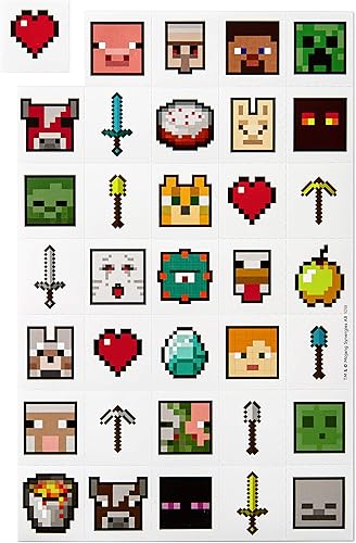 Miniatura 5 de Hallmark - Tarjetas de San Valentín para niños y buzón para intercambio en el aula, diseño de Minecraft (1 caja, 32 tarjetas de San Valentín, 35