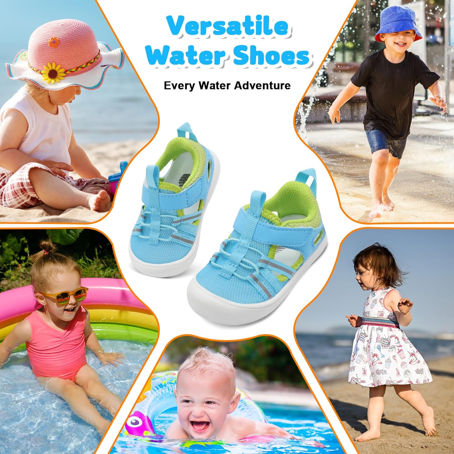 BARERUN Baby Boys Girls Water Sport Shoes Quick Dry Mesh First Walker Sandals Lightweight Non-Slip Toddler Barefoot Walking Sneakers for Beach Swim Pool Summer Play - Image 7