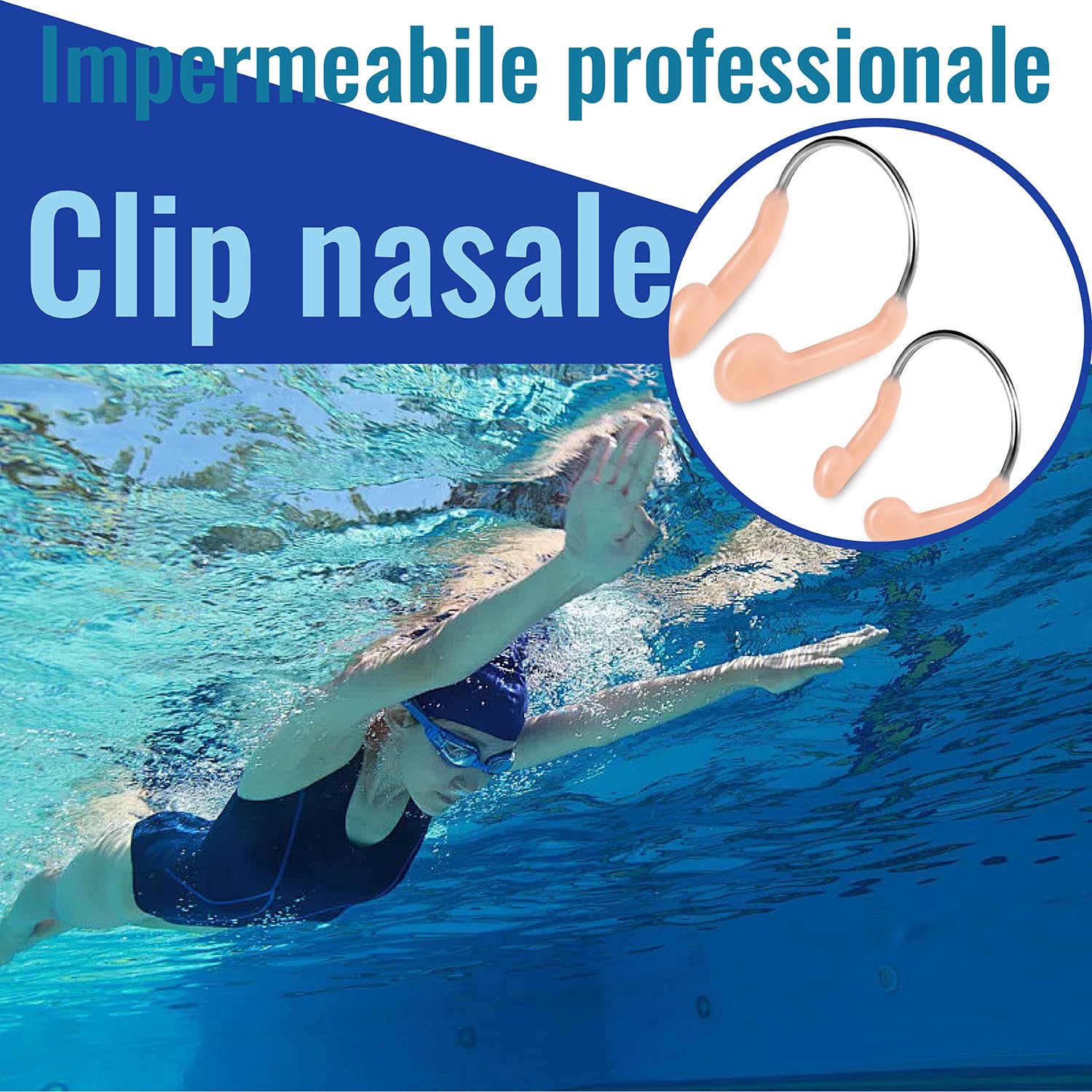 12 Pezzi Nuoto Naso Clip, Naso in Silicone per Nuoto, Stringinaso Nuoto Professionale, Silicone Clip Naso Nuoto, Tappanaso Nuoto, per Protezione Allenamento da per Adulti e Bambini Comodo