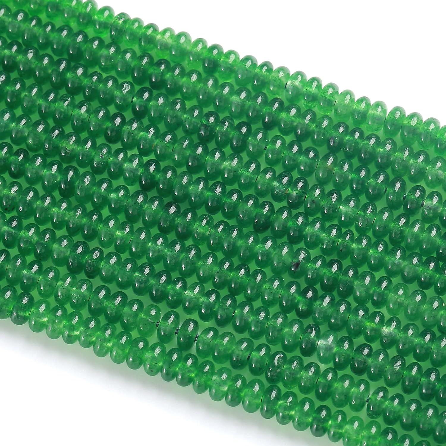 2x4MM 150PCS Green Jade Tube Rondelle Abacus Disk Spacer Loose Beads for Jewelry Making Bracelet DIY Accessories - Image 6