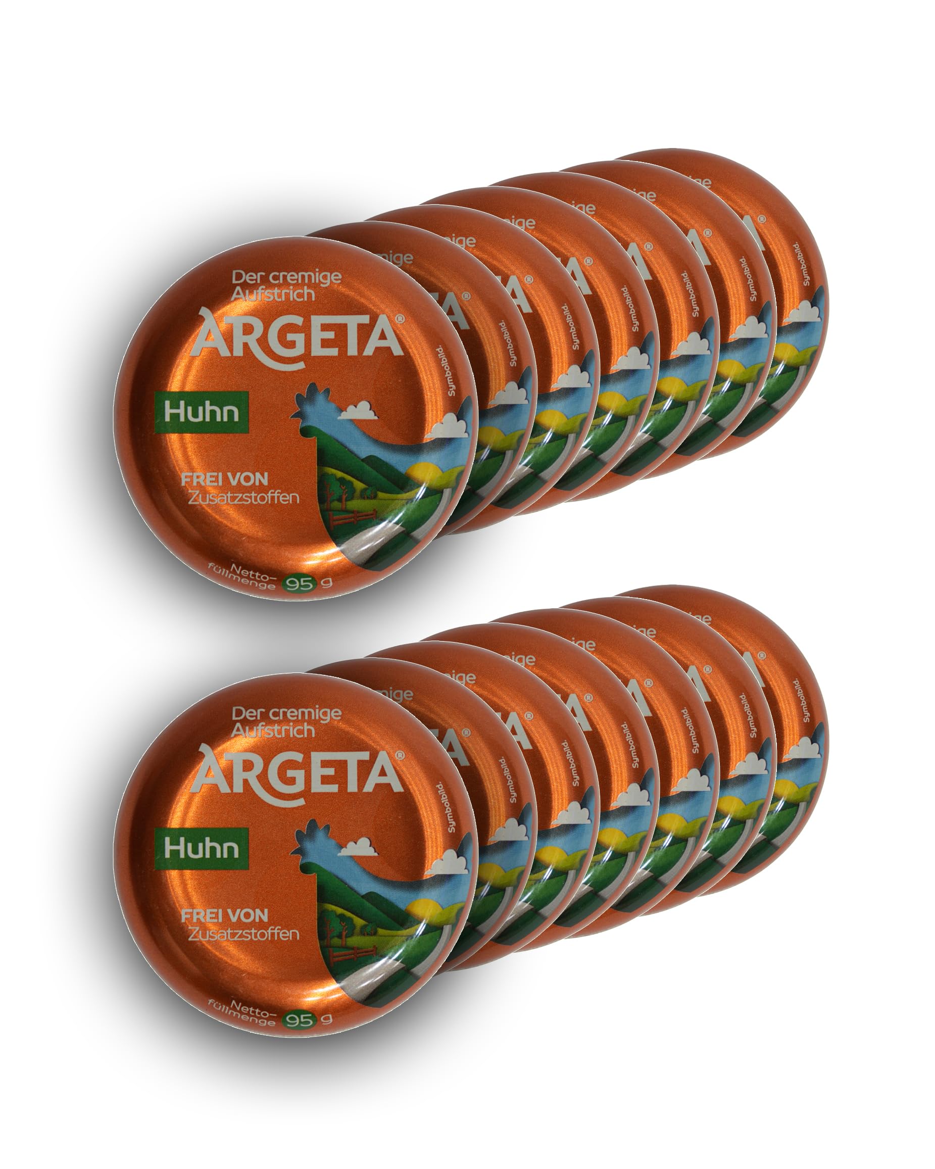 Pellear Argeta Huhn Aufstrich 14x95g - Cremiger Brotaufstrich - Keine Zusatzstoffe – Premium Aufstrich – 14 Dosen kulinarischer Aufstrich im Vorteilspack – Naturaroma – 1330 Gramm