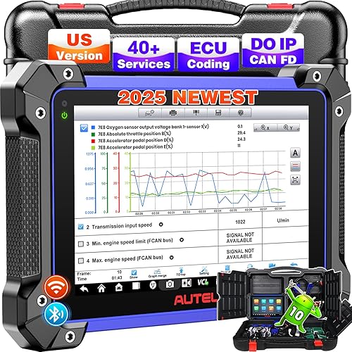 Autel Scanner Diagnostic Scan Tool, 2025 OBD2 Car Scanner with 40 Services, OE Full System, Full Bidirectional Tool, 3K+ Active Test, DOIP CANFD, OS10, 4G&128G, 15000mAh