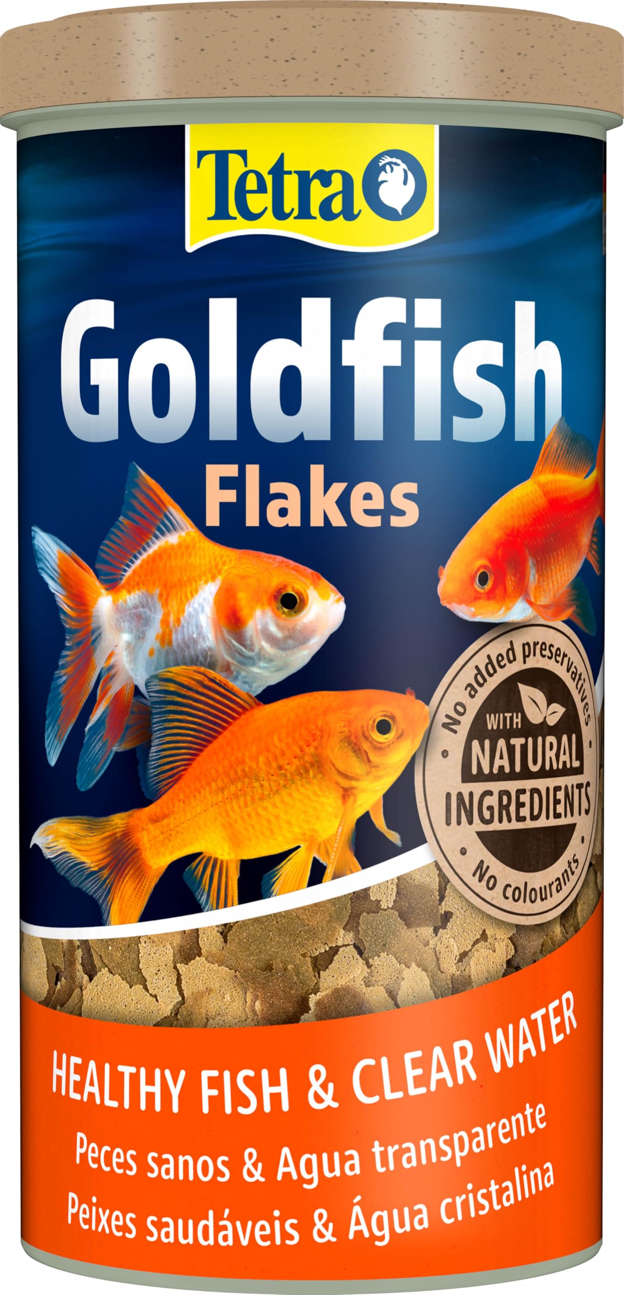 Tetra Goldfish Flakes - Alimento para todos los peces dorados y otros peces de agua fría, 1 L