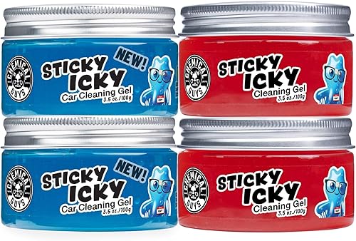 Miniatura 10 de Chemical Guys Sticky Icky Gel de Limpieza para Automóvil, Aroma de Manzana Verde y Fresa Dulce - Kit de Detallado, Limpiador de Grietas y Polvo del