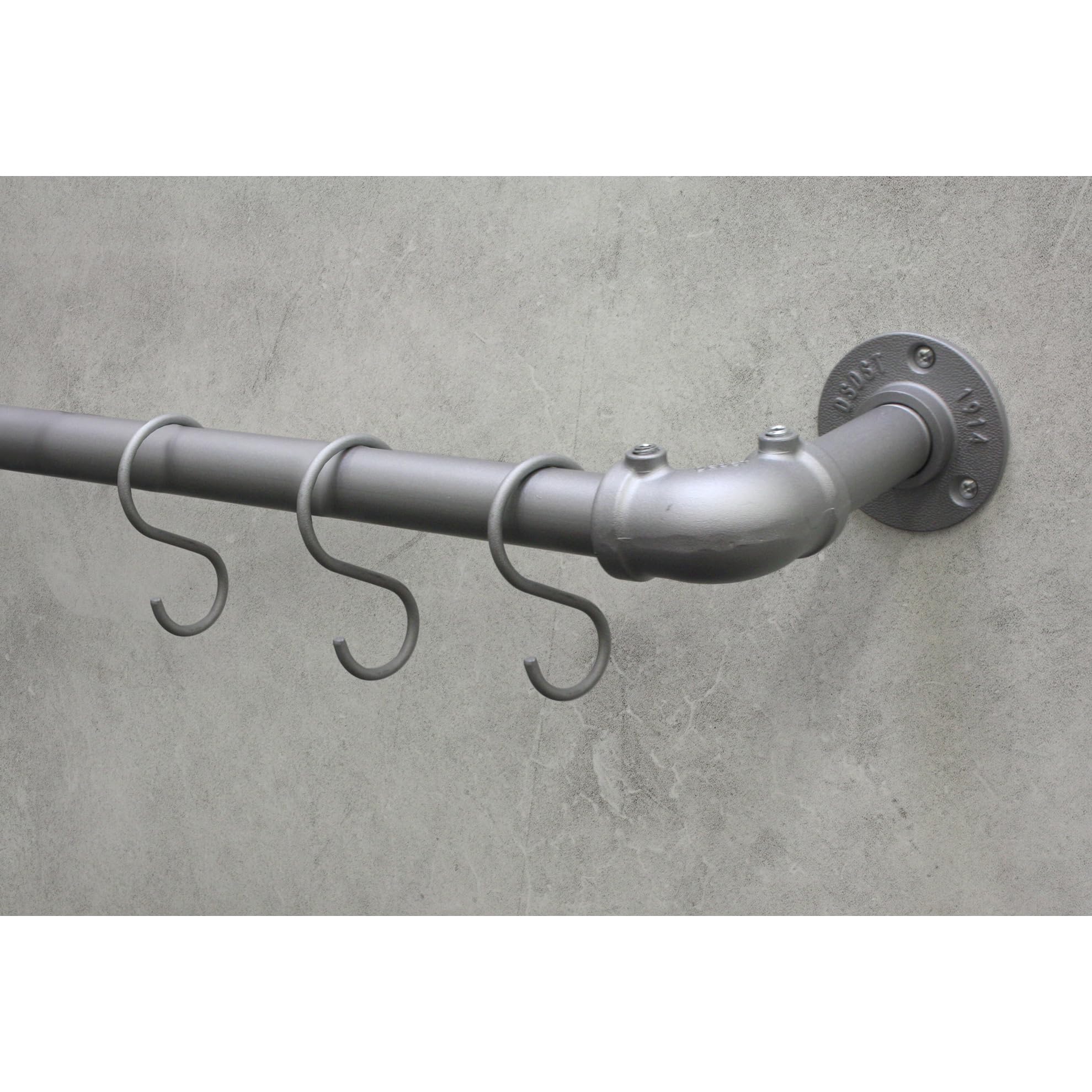 Gardinia Industrial Home Series S-Hooks for Curtain Rods with Diameter 25 mm, for Hanging Curtains and Curtains Metal, Silver - Image 2