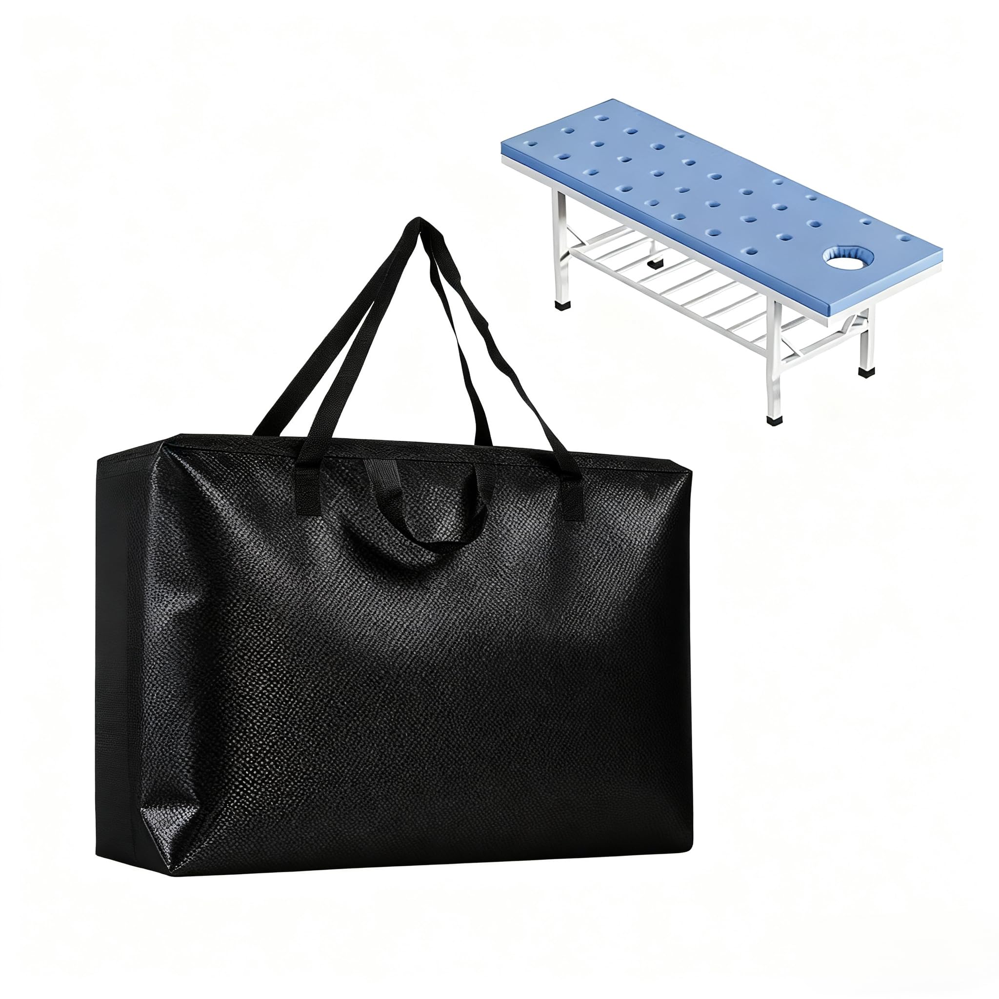 Qivine Upgrade Massage Tables Bag, Portable Massage Table Lightweight, Universal Massage Table Carry Case, Black Massage Bed Portable Storage Bag for Folding Table-image-31