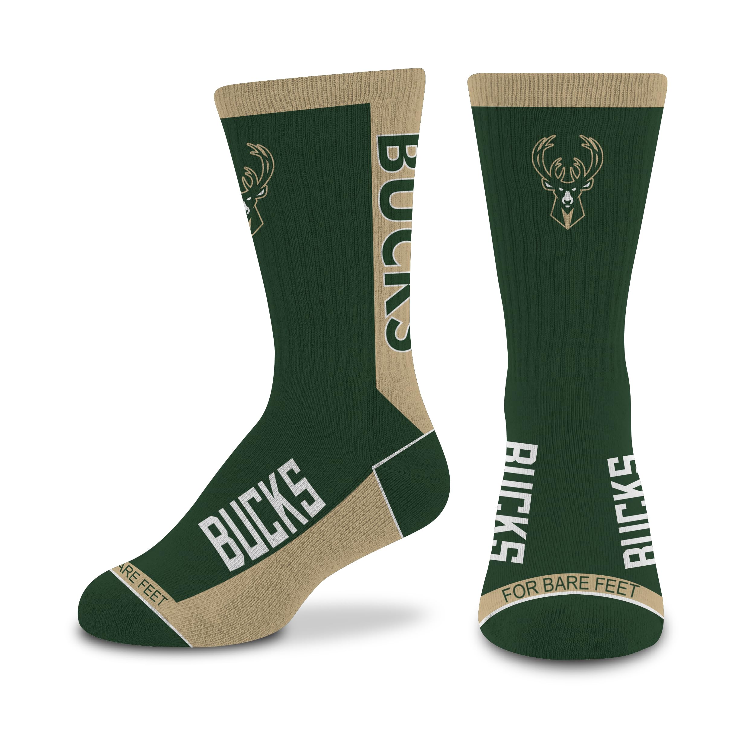 For Bare Feet NBA Unisex Kids Nba Mvp Crew Sock Youth