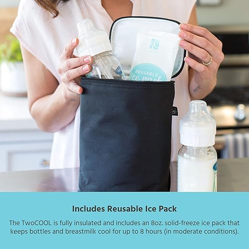 Miniatura 3 de J.L. Childress TwoCOOL Breastmilk Cooler - Double Baby Bottle & Food Bag - Ice Pack Included - Fits 2-4 Bottles - Insulated & Leak Proof Bottle Bag