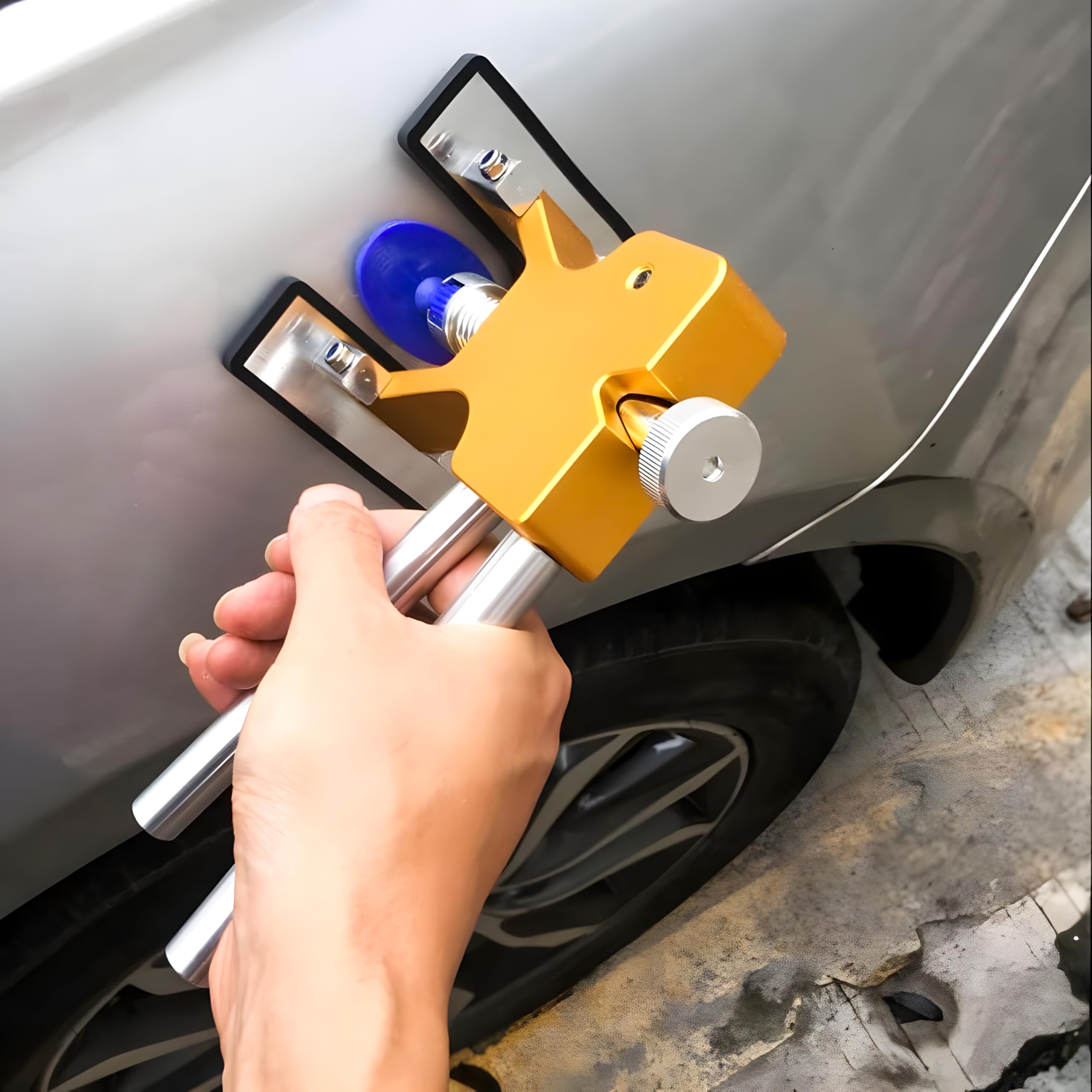 Retoo Kit Riparazione Ammaccature Auto 42 Pezzi Martello Scorrevole Rimuovere Danni Senza Vernice