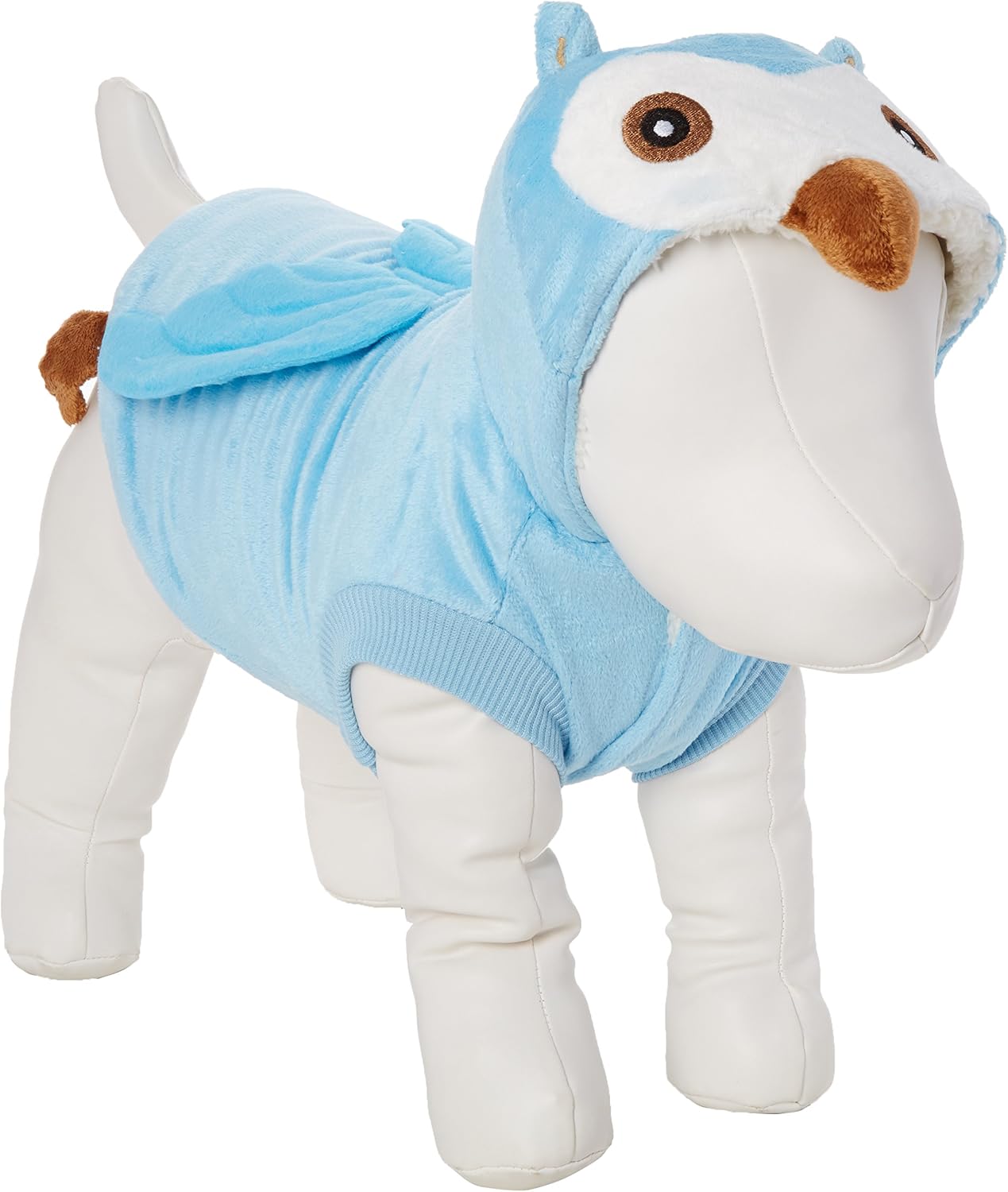 SMALLLEE_Lucky_Store Dog Cat Fleece Owl Costume Pajamas Puppy Winter Coat for Small Dog Under 20lbs M